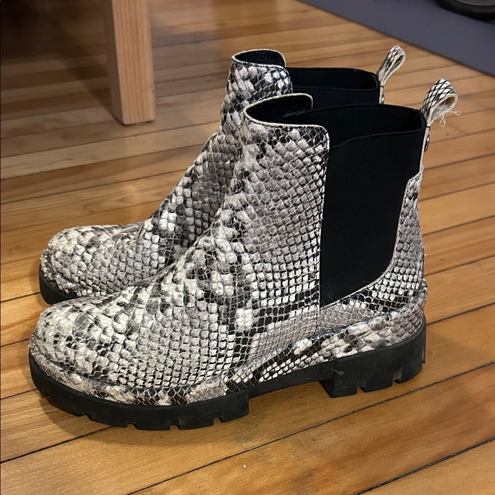 Snakeskin Ankle Boots